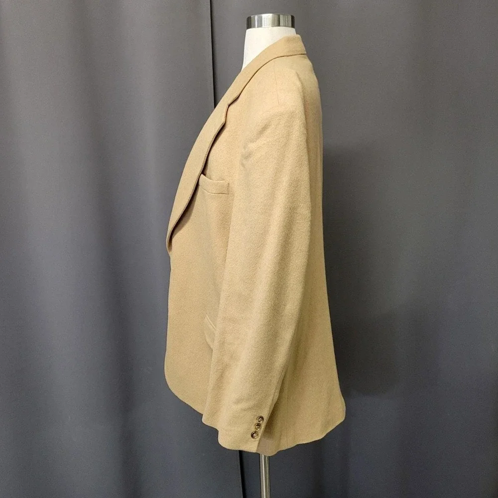 Vintage 70s Hunt Valley Sport Coat Tan 100% Camel Hair Two Button Blazer 44L USA